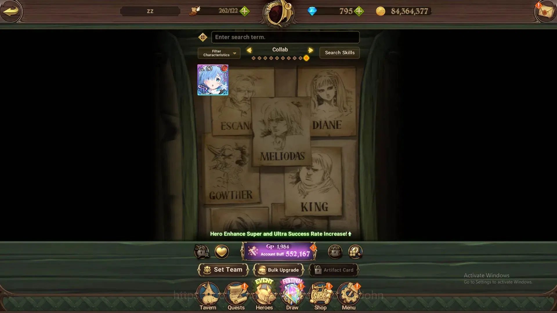 The Seven Deadly Sins: Grand Cross Accounts Global | 552,167 CC | 795 DM | LR Elizabeth 1/6 | image 4