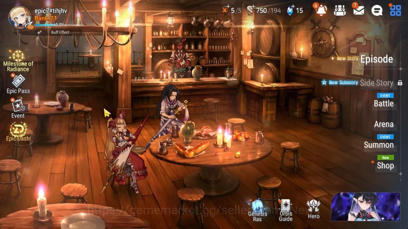 Epic Seven Accounts High-End GLOBAL UnVerif|New Era||2 ML(TR Elvira, BHwayoung)+Senya,Lilibet,Landy,Tenebria,etc|Abyss F 1