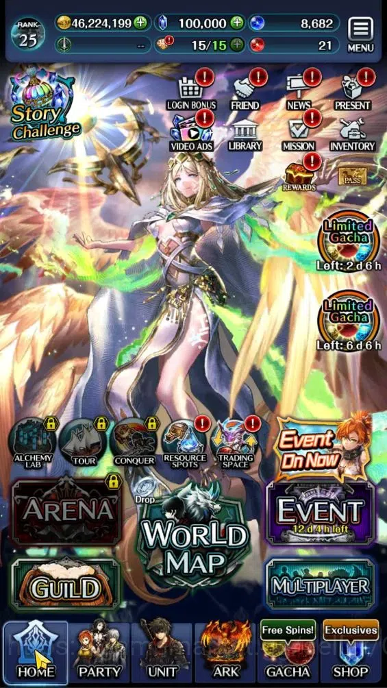 Last Cloudia Accounts Endgame GLOBAL|Rank 25|100K Crystal|Top Tier Unit [Spirit Maiden Sera,Telestio,Etc]| 1 UR 4 LR 46 SSR 12