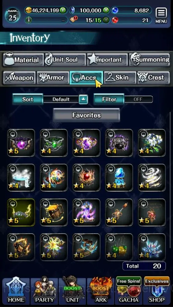 Last Cloudia Accounts Endgame GLOBAL|Rank 25|100K Crystal|Top Tier Unit [Spirit Maiden Sera,Telestio,Etc]| 1 UR 4 LR 46 SSR 20