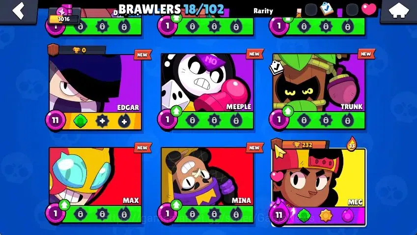 Brawl Stars Accounts 1016 Trophy|18 Brawlers 2 MAX Lvl [Meg,Edgar]|1 Epic Skins [Shelly Dancer]|9K Bling 71 Gem 2K 5