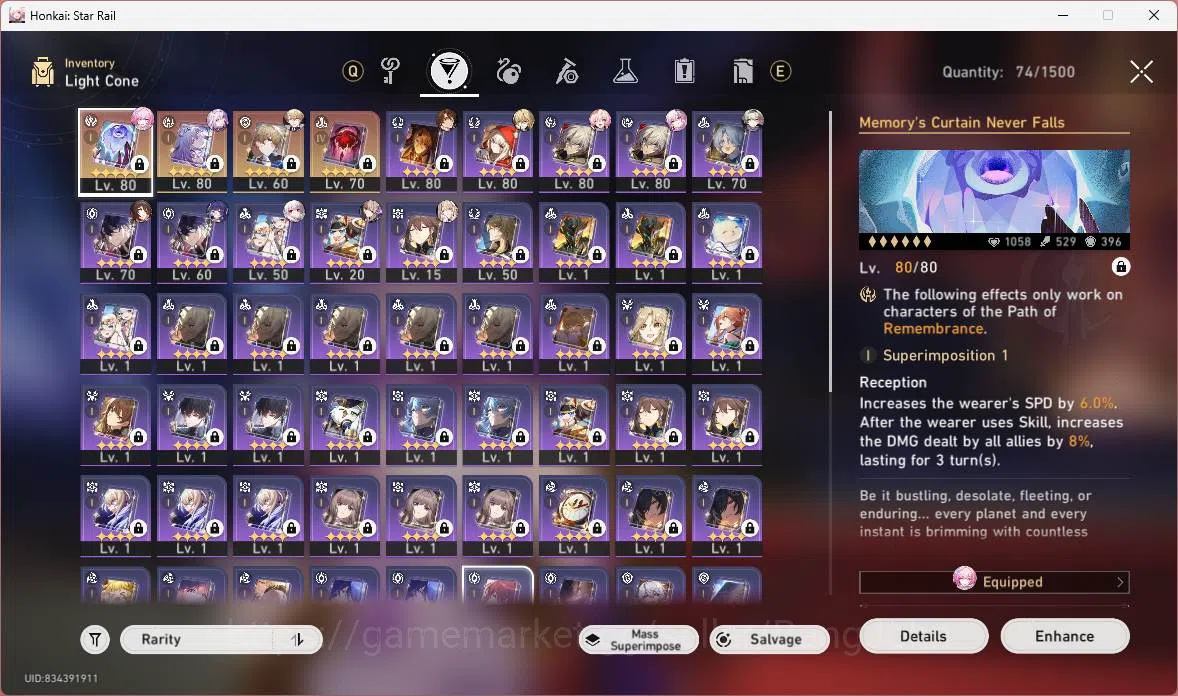 Honkai Star Rail Accounts ASIA|TL 65|12 Limit|CarryTeam(Castorice+sign,Evern image 12