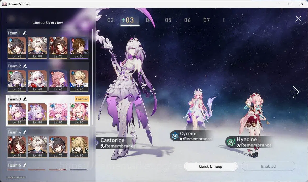 Honkai Star Rail Accounts ASIA|TL 65|12 Limit|CarryTeam(Castorice+sign,Evern image 18