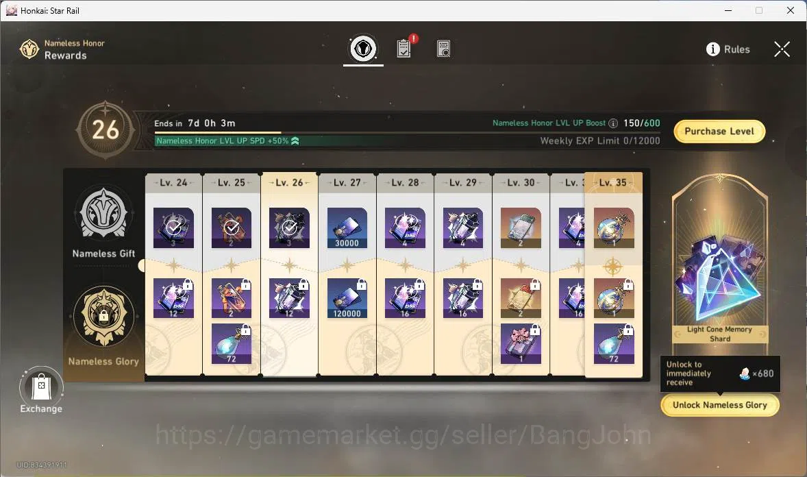 Honkai Star Rail Accounts ASIA|TL 65|12 Limit|CarryTeam(Castorice+sign,Evern image 6