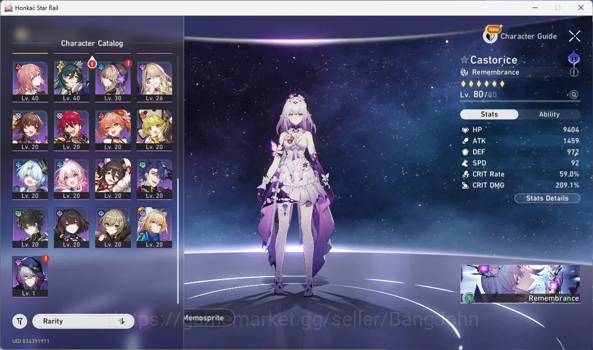 Honkai Star Rail Accounts ASIA|TL 65|12 Limit|CarryTeam(Castorice+sign,Evern image 8