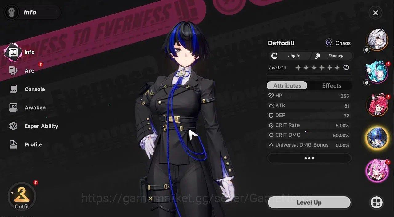 Neverness to Everness Accounts GLOBAL NA|HL 3|2 SSR [Nanally,Daffodill] +1 S-Clas image 2