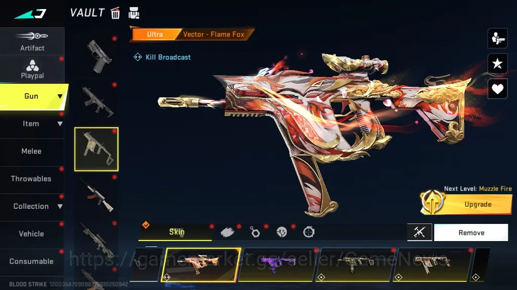 Blood Strike Accounts Starter Asia|Collab Uzi Zangetsu|Meele Zanpakuto Hyorinmaru|12 Ultra Vector Flame,URB Neon,INP-9 1