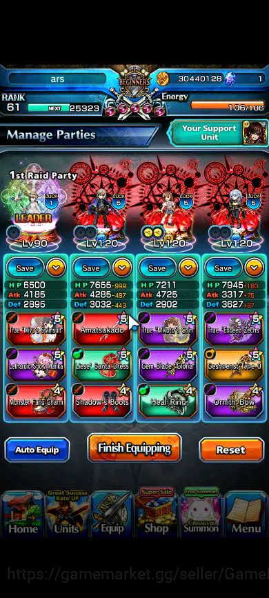 Grand Summoners Accounts Global|Rank 61|16 Ascend|MiyuTW,ChloeTW,MikotoTW,B image 2