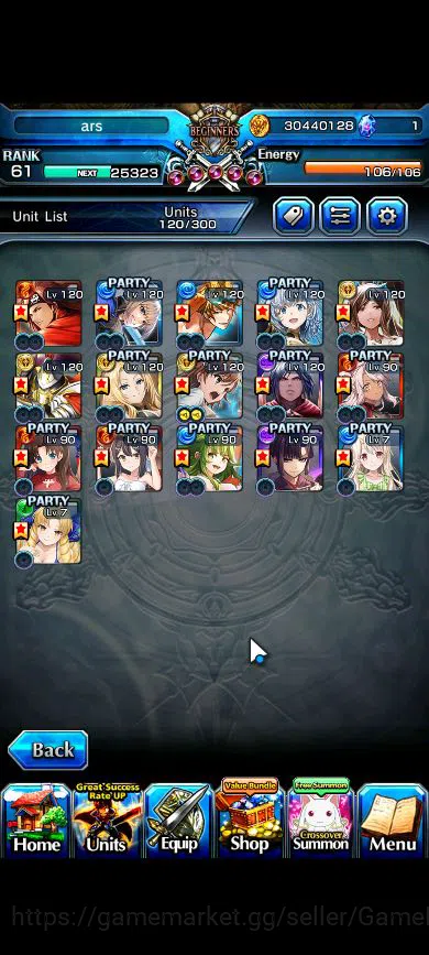 Grand Summoners Accounts Global|Rank 61|16 Ascend|MiyuTW,ChloeTW,MikotoTW,B image 3