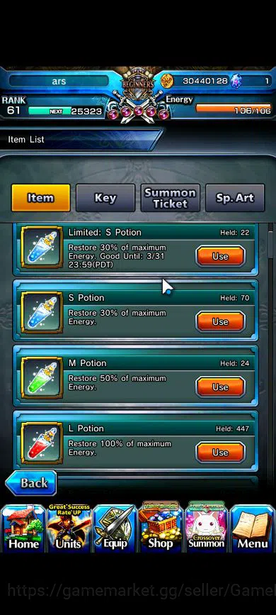 Grand Summoners Accounts Global|Rank 61|16 Ascend|MiyuTW,ChloeTW,MikotoTW,B image 7