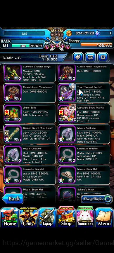 Grand Summoners Accounts Global|Rank 61|16 Ascend|MiyuTW,ChloeTW,MikotoTW,B image 8