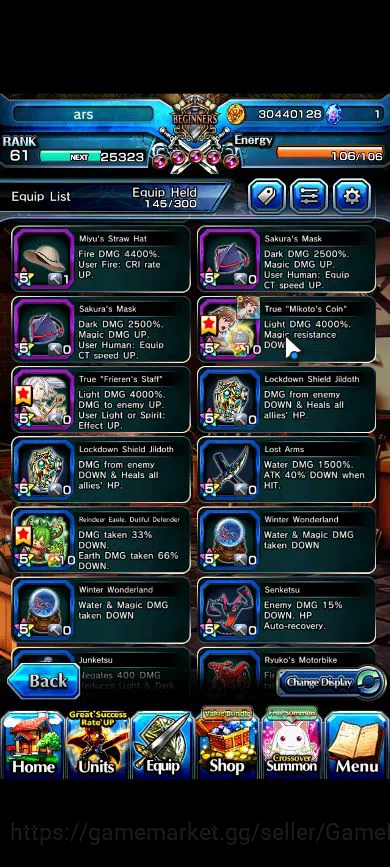 Grand Summoners Accounts Global|Rank 61|16 Ascend|MiyuTW,ChloeTW,MikotoTW,B image 9