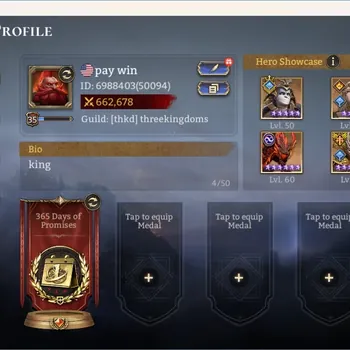 Watcher of Realms Accounts End-Game Global 50xx|Power 666k|3 Lord: Laya, Venoma, Elddr|20 Legend: Constance