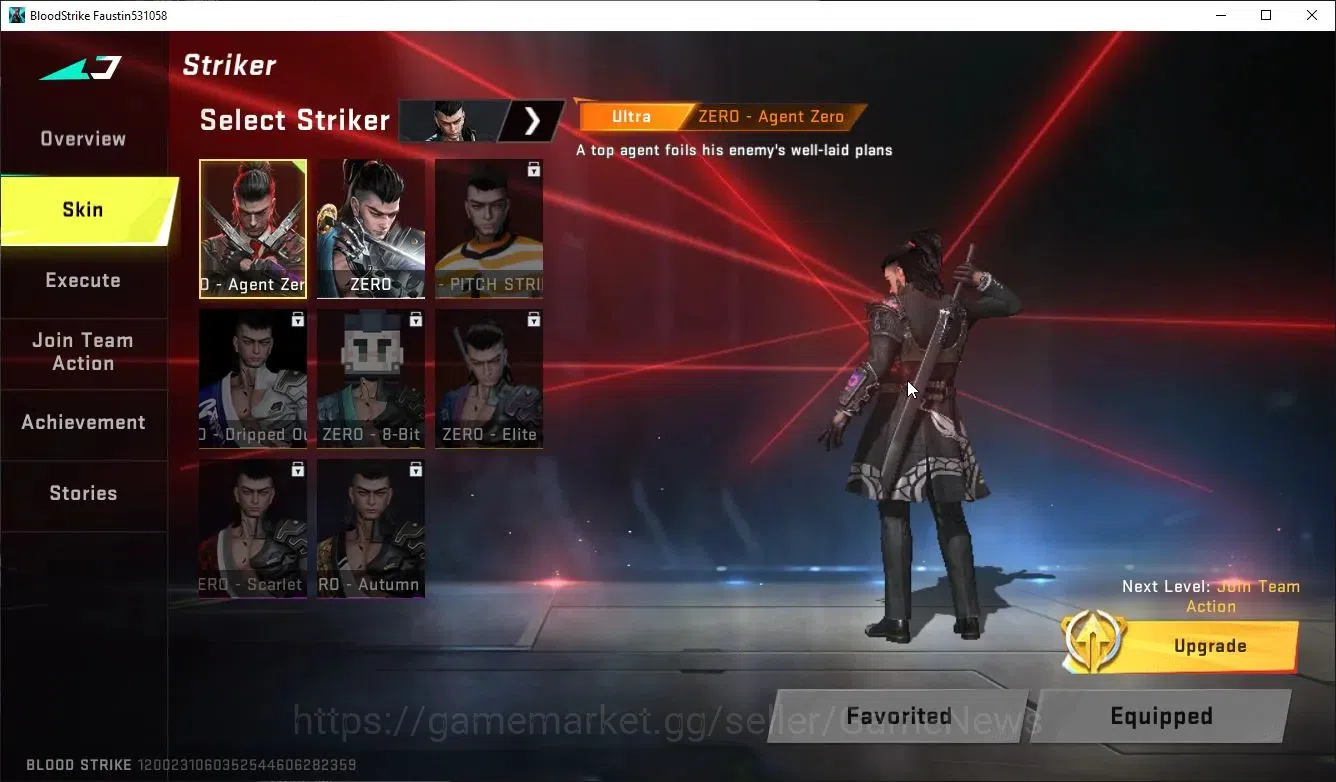 Blood Strike Accounts ASIA|1 ULTRA Striker ZERO-Agent Zero|M4A1 Lv5|AK47 image 3