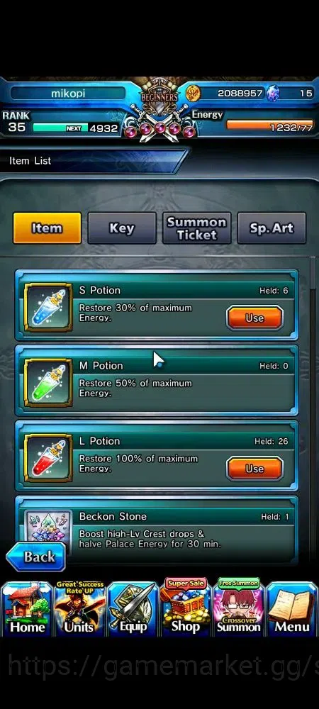Grand Summoners Accounts Global|Rank 35|3 Ascend 1 TW|Reimu Hakurei+TW,Mari image 2