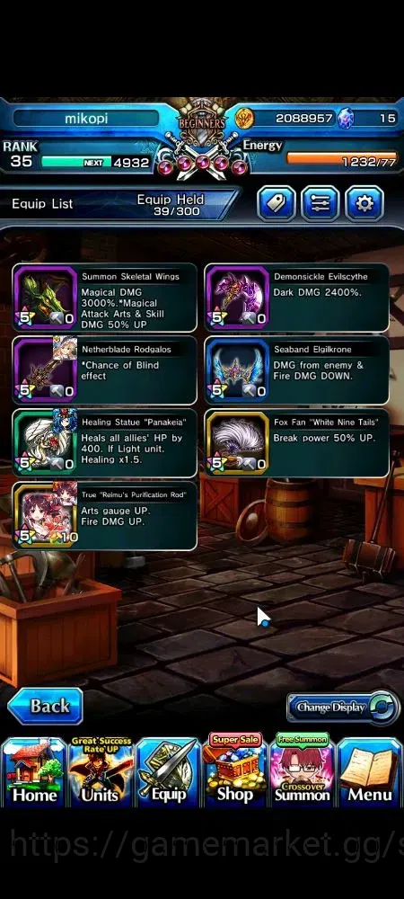 Grand Summoners Accounts Global|Rank 35|3 Ascend 1 TW|Reimu Hakurei+TW,Mari image 5