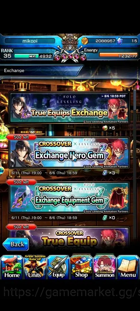 Grand Summoners Accounts Global|Rank 35|3 Ascend 1 TW|Reimu Hakurei+TW,Mari image 7