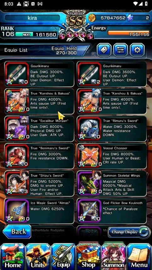 Grand Summoners Accounts Global|Rank 106|18 Ascend+6 TW|[Emiya,Marisa,Chloe image 14