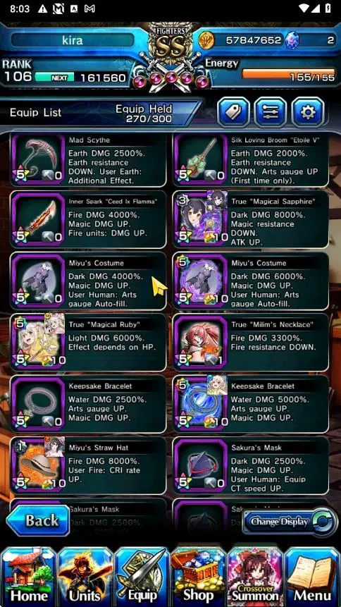 Grand Summoners Accounts Global|Rank 106|18 Ascend+6 TW|[Emiya,Marisa,Chloe image 16