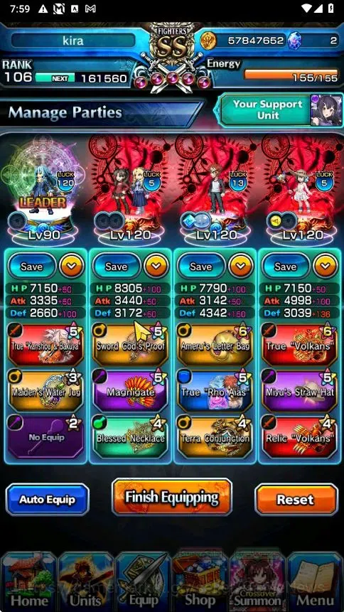 Grand Summoners Accounts Global|Rank 106|18 Ascend+6 TW|[Emiya,Marisa,Chloe image 3