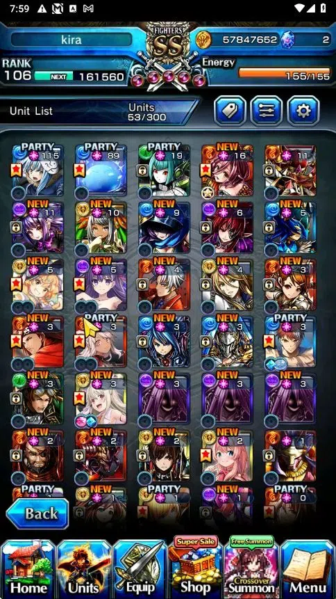Grand Summoners Accounts Global|Rank 106|18 Ascend+6 TW|[Emiya,Marisa,Chloe image 5