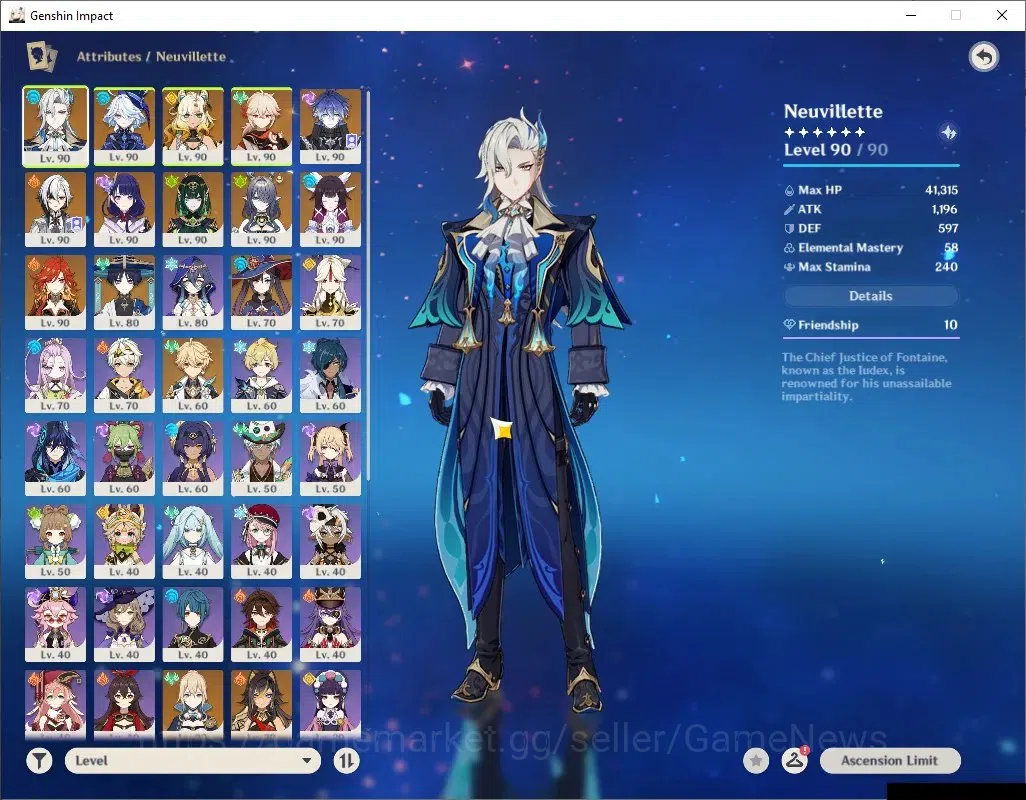 Genshin Impact Accounts ASIA|AR58|Neuvillette & Nefer Prem Team|12 Limit + image 11