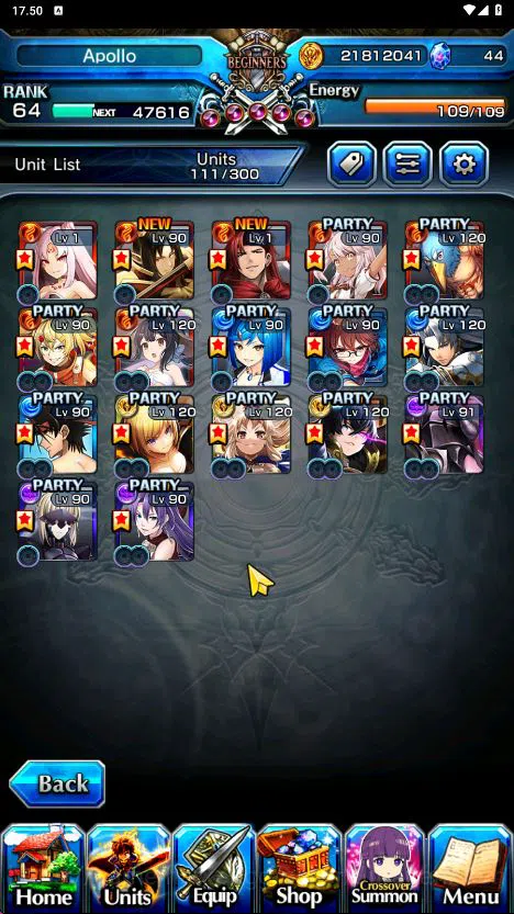 Grand Summoners Accounts Mid-Game [GLOBAL] Rank 64 | 17 Ascend (UPRoyTW, SanosukeTW, Summer MiyuTW, Sunraku & Etc)+Sp.Art