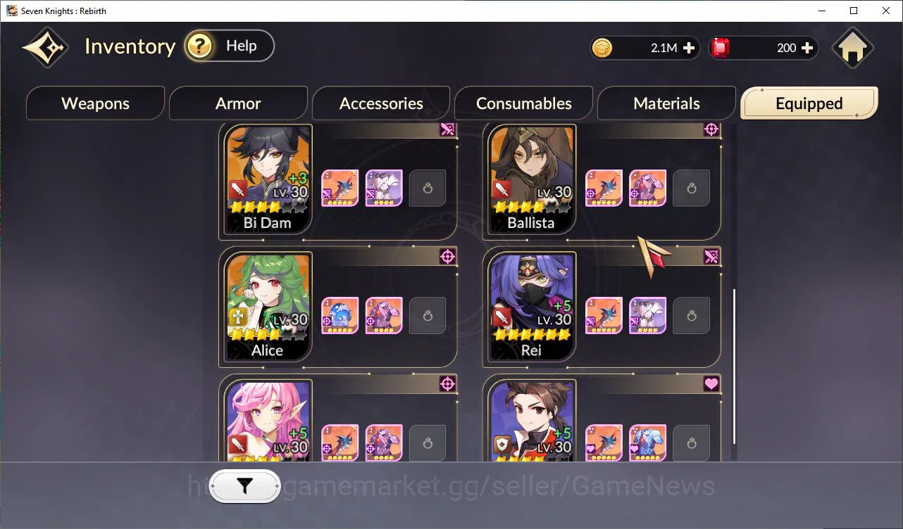 Seven Knights Re:Birth Accounts [Re:BIRTH] | Global |10 Legendary (TeoB6,YeonheeB6 image 5