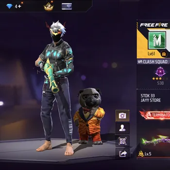 Free Fire Accounts Indo 262 Skin|1 EVO M1014 Green Flame Draco Lv5, M1887 Emerald Power, MP5 Crowned Glory, AK47 Unicorn