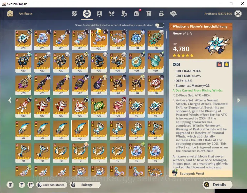 Genshin Impact Accounts ASIA|AR 50|Rate ON|5 Limited + 3 (*5Standard)|Arle image 6