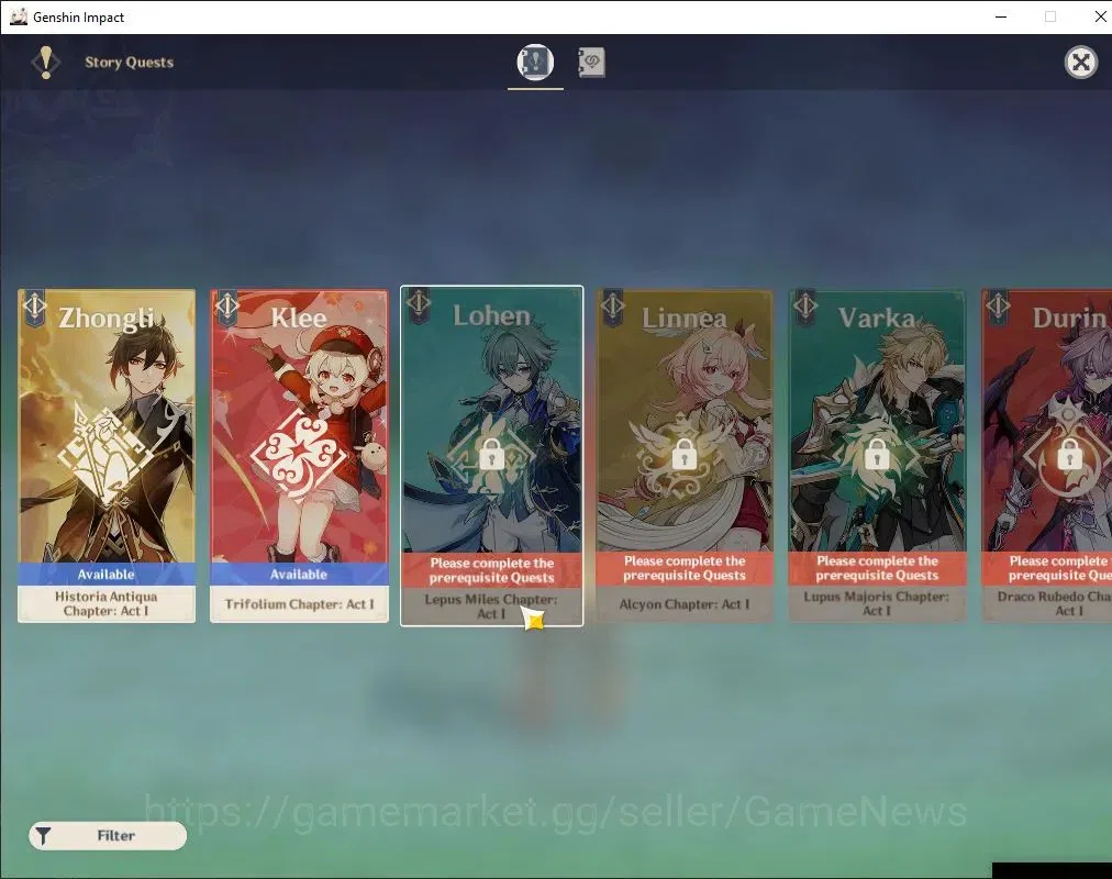 Genshin Impact Accounts Others ASIA|AR 53|3 Limited + 1(*5 Standard)|Durin C1,Mavuika,Nicole|Wolf's Gravestone|Mc Male|Take 16