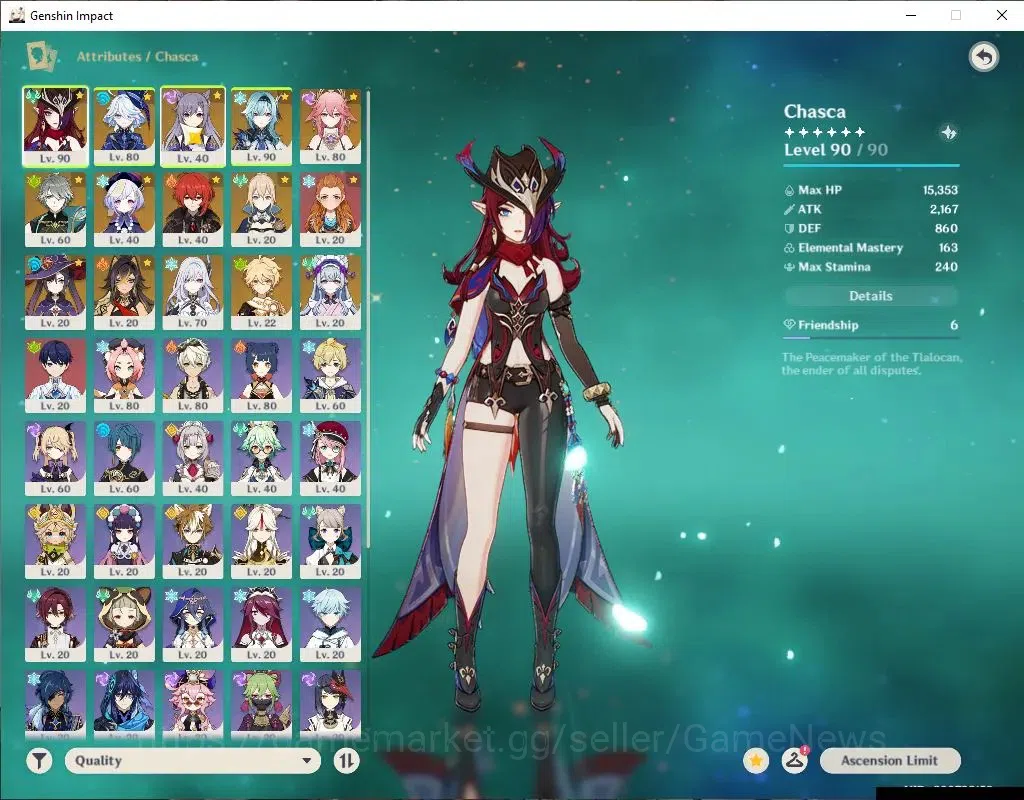 Genshin Impact Accounts ASIA |AR 54|6 Limited+3(*5Weapon)|Eula+Sign,Skirk, image 3