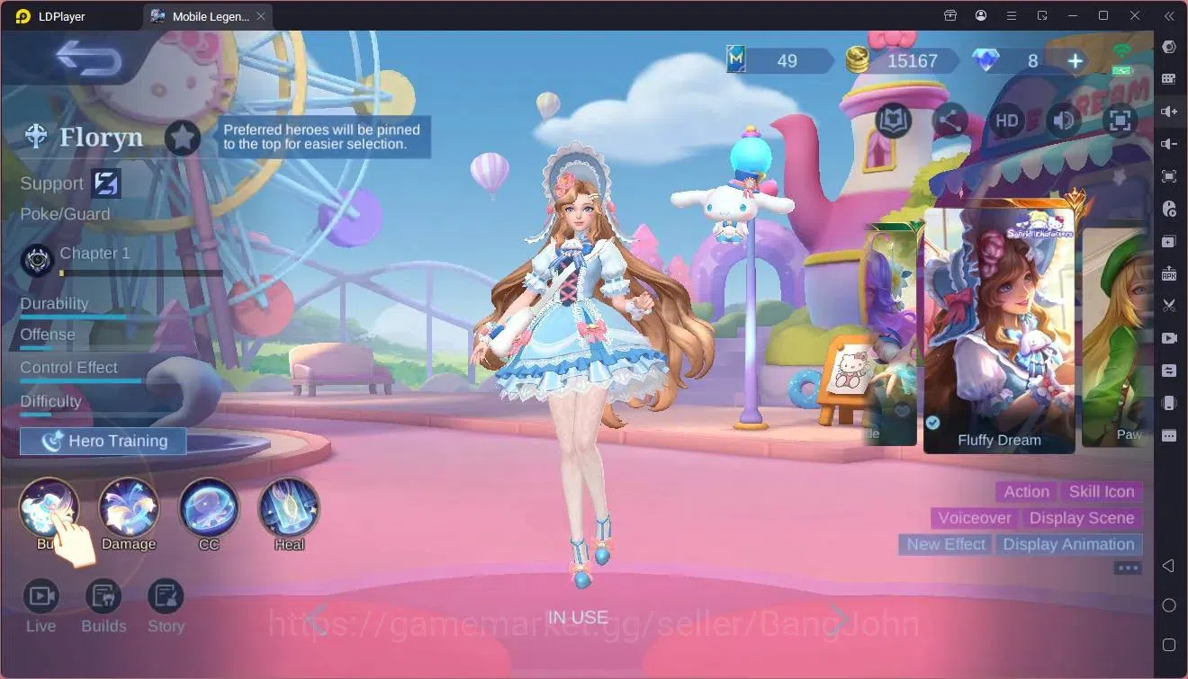 Mobile Legends: Bang Bang Accounts Global|Hero 84|Skin 145|Expert|Sanrio Floryn|Meowk image 9