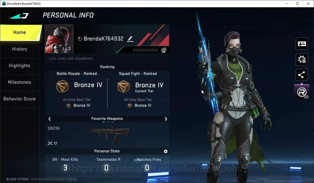 Blood Strike Accounts Collab Skin ASAI | Collab P90-Maestro(Enzo) | Ultra M700-Iridian | 2 Legendary Gun | Epic Name Change 1
