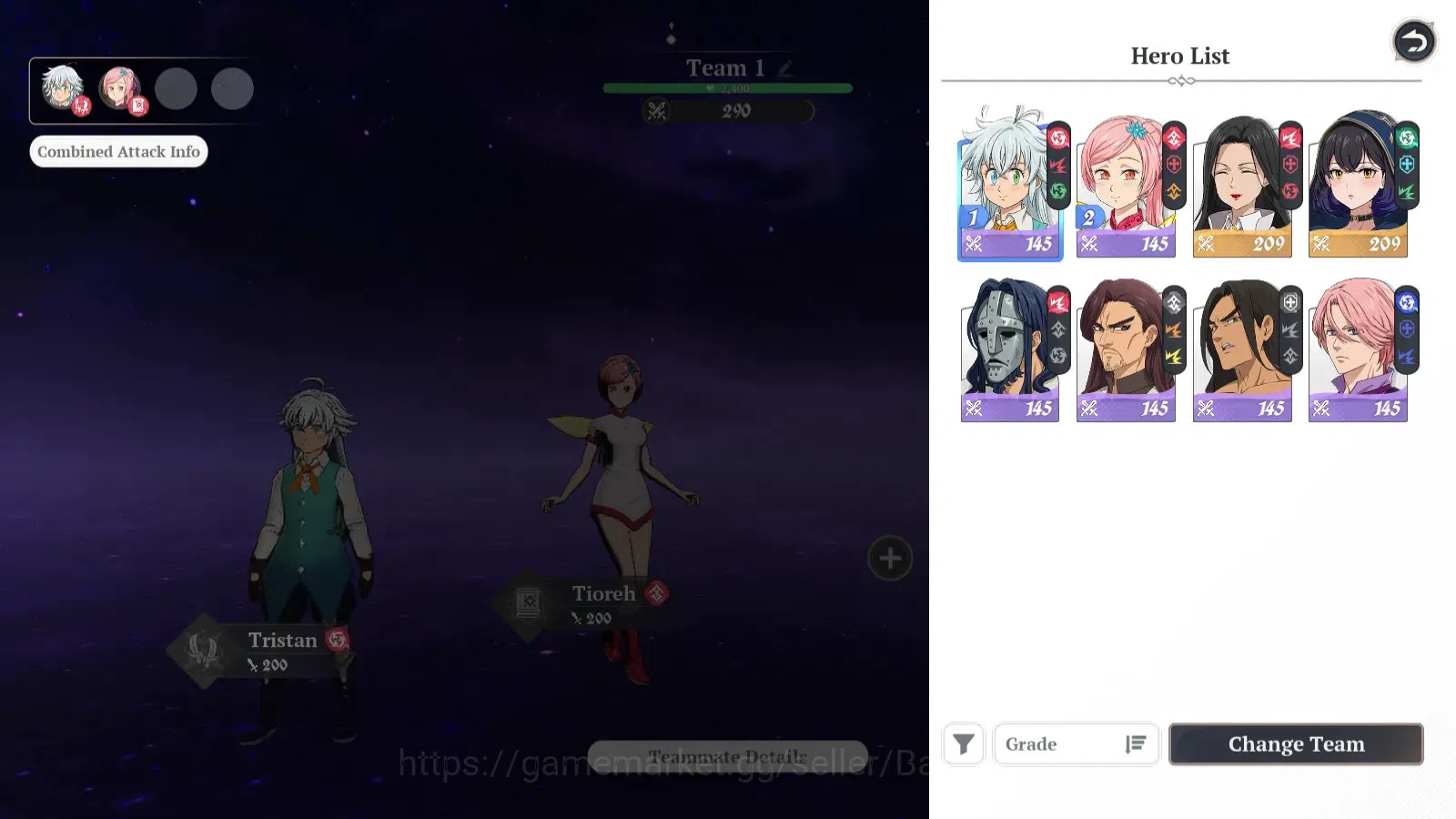 The Seven Deadly Sins: Origin Accounts EUROPE | 2 SSR Guila,Clotho,6 SR| 1 SSR Selector | image 4