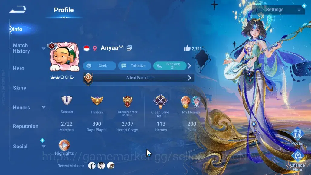 Honor of Kings Accounts Hero 113 Skin 200|Limited Dolia,MarcoPolo,SunCe,Yu image 2