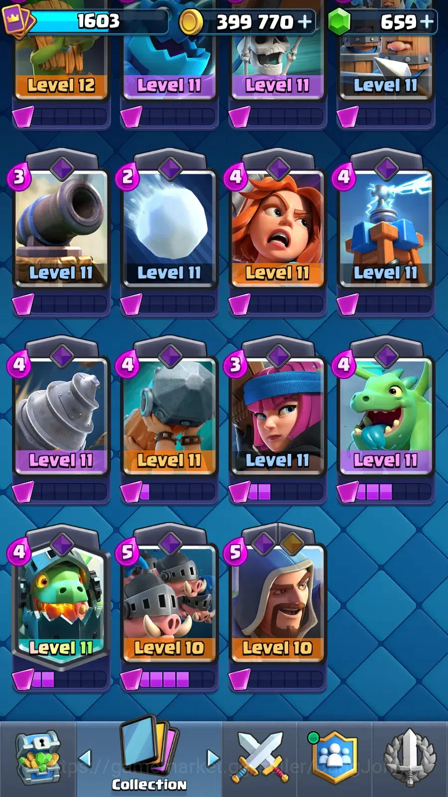 Clash Royale Accounts Mobile |Trophy 14000 |KTL 16|7 Max L16 Cards| Evo image 18