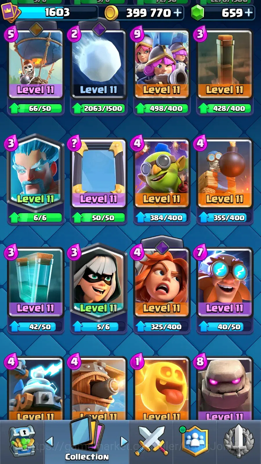 Clash Royale Accounts Mobile |Trophy 14000 |KTL 16|7 Max L16 Cards| Evo image 4