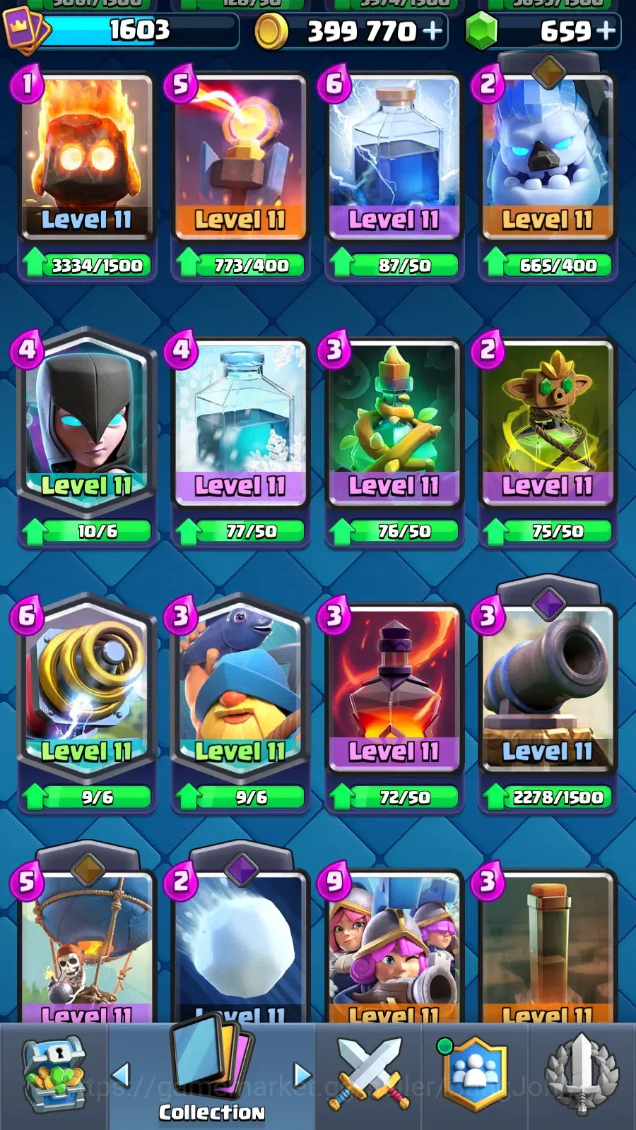 Clash Royale Accounts Mobile |Trophy 14000 |KTL 16|7 Max L16 Cards| Evo image 5