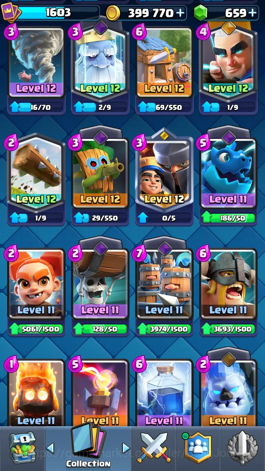 Clash Royale Accounts Mobile |Trophy 14000 |KTL 16|7 Max L16 Cards| Evo image 6