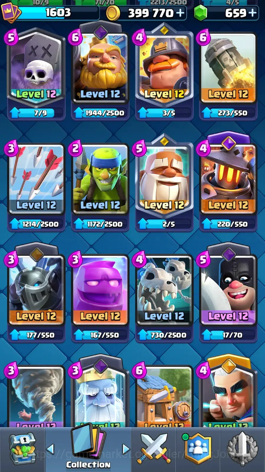 Clash Royale Accounts Mobile |Trophy 14000 |KTL 16|7 Max L16 Cards| Evo image 7