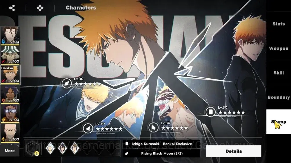 BLEACH: Soul Resonance Accounts NuverseSEA|LV 76|8 SSR[AizenB4,UraharaB4,IchiBanB1 image 14