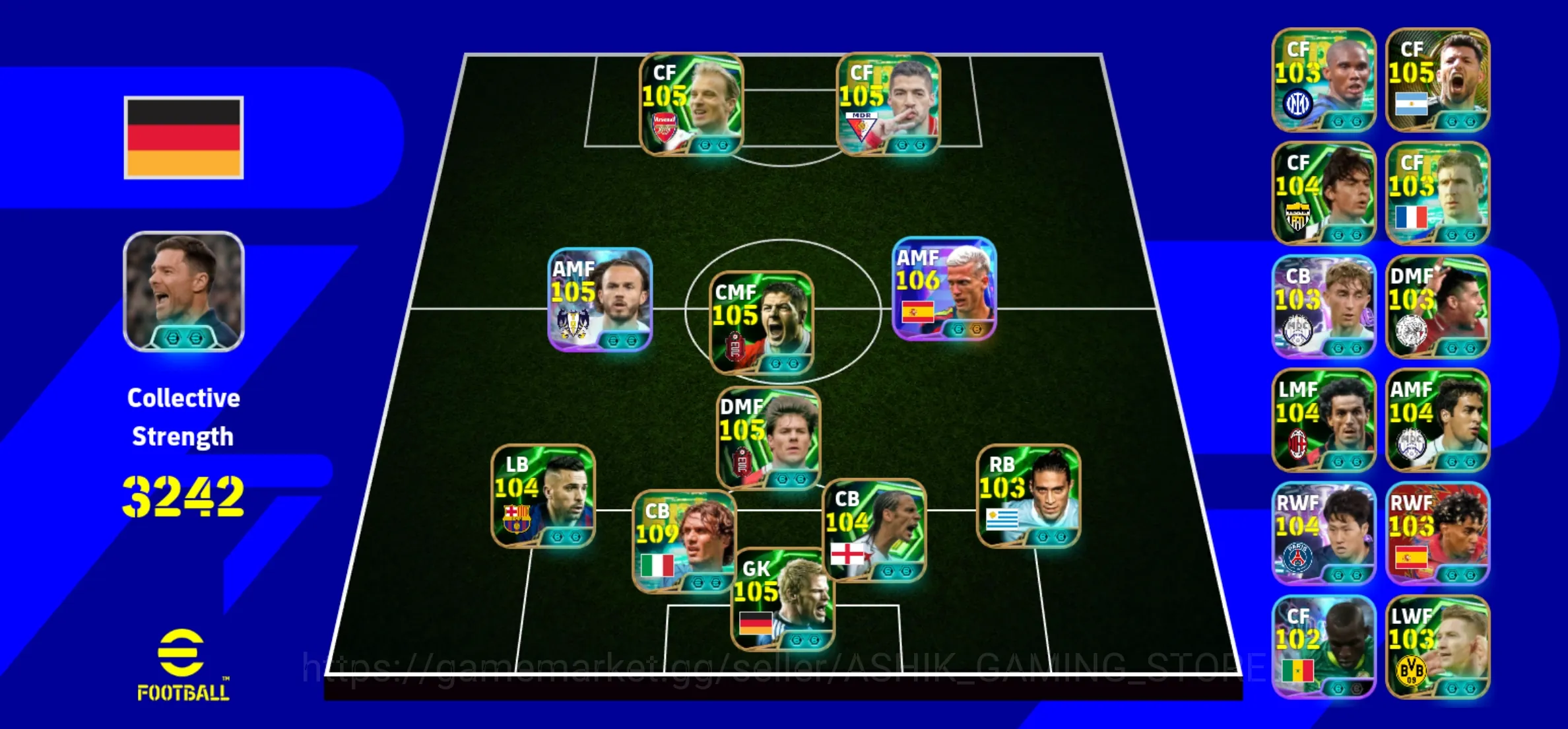 eFootball Accounts Legends & Iconic Players eFootball Mobile Account | 3242 Team Strength | Legendary Players | Full Squad 1
