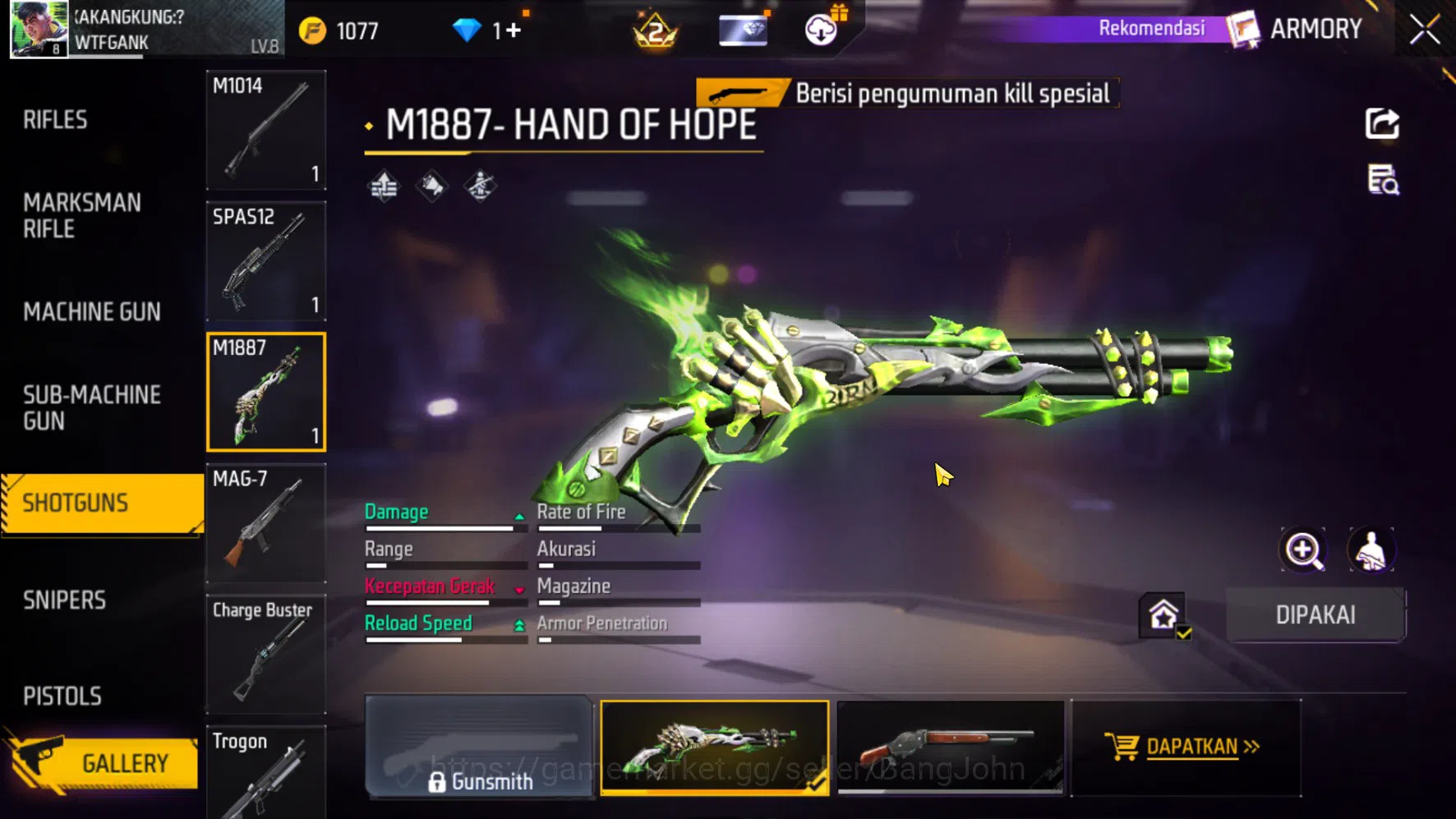 Free Fire Accounts Vault 10 | Polosan SG Lumut | FF607B image 3