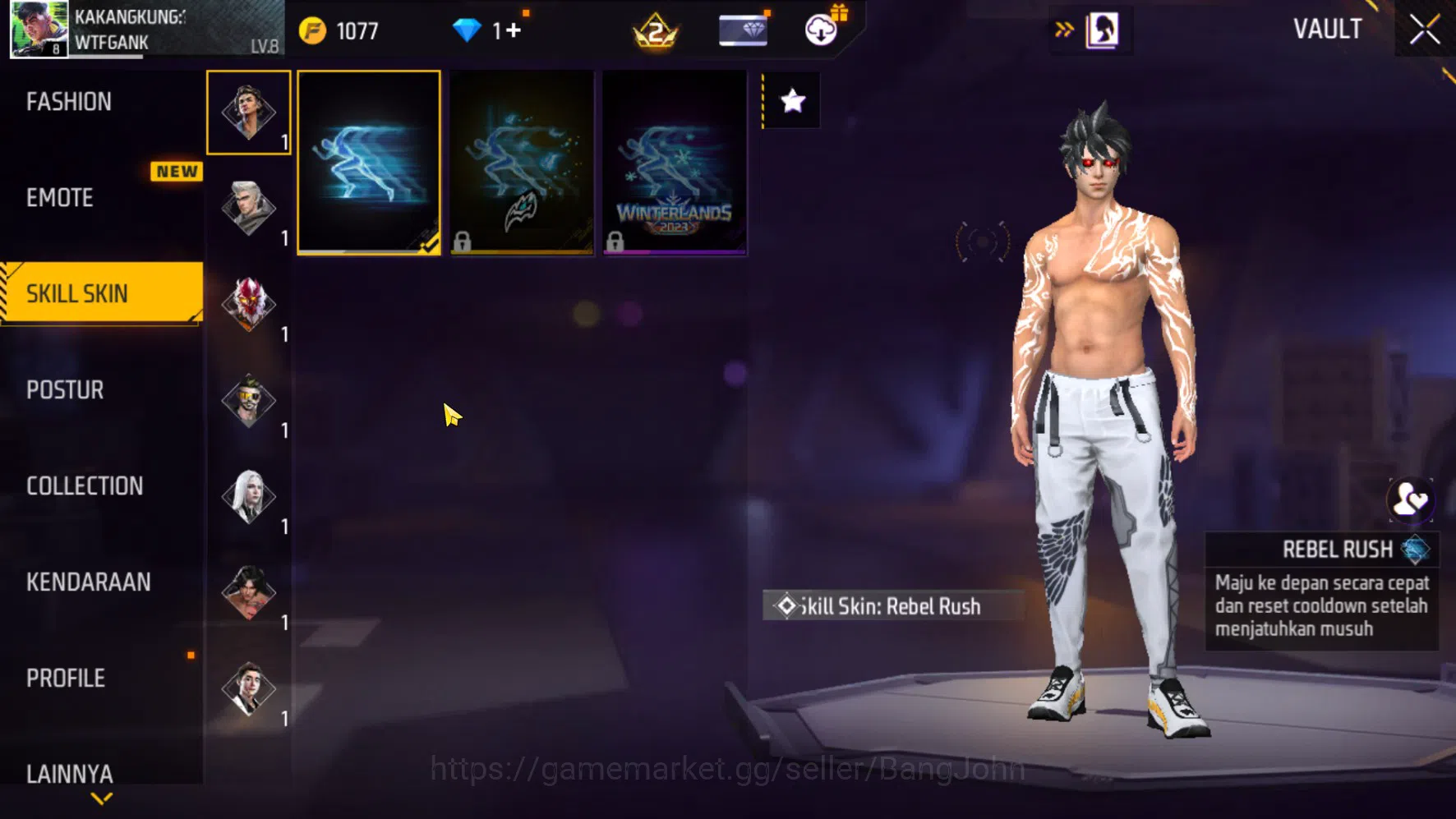 Free Fire Accounts Vault 10 | Polosan SG Lumut | FF607B image 7