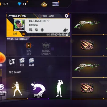Free Fire Accounts Vault 10 | Polosan SG Lumut | FF607B image 1