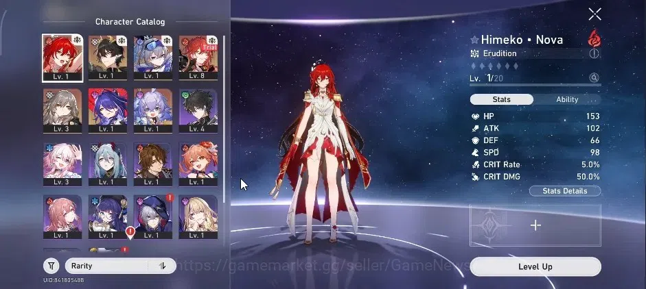 Honkai Star Rail Accounts Others ASIA|TL 4|4 Limited| Himeko Nova, Acheron, Permansor Terrae, Silver Wolf |2 Golden 1