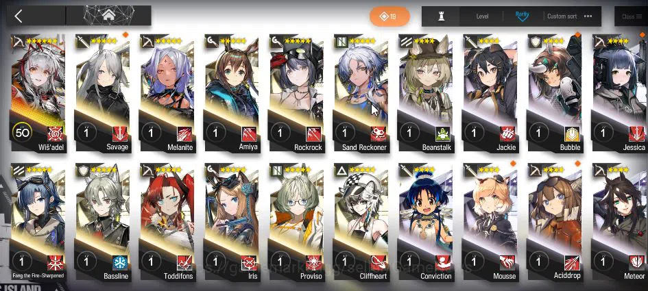 Arknights Accounts Mid-Tier Lv 24|52 OP + 1 Skin| Starter | Wisadel + 76520 Orundum + 104 Originium | Chapter 2-9 |Check 4