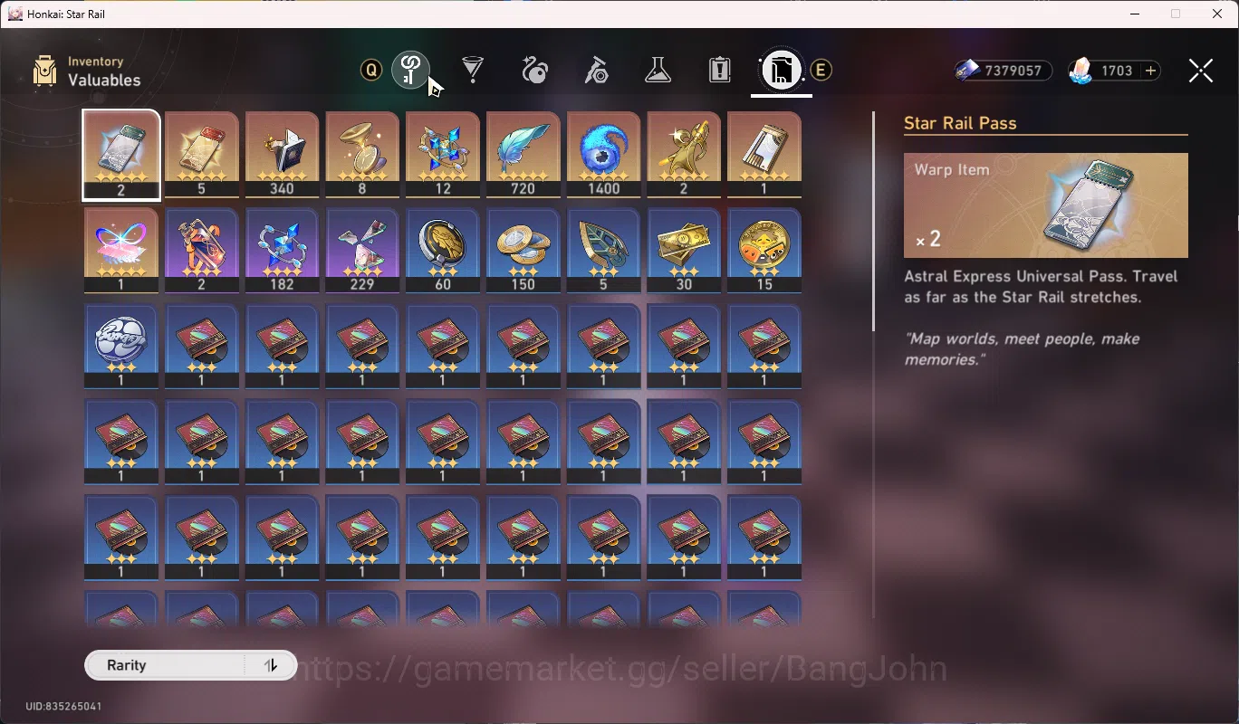 Honkai Star Rail Accounts Others ASIA | TL 65 | 9 Limit | Yao Guang Mydei Cyrene Tribbie Hyacine DanhengPT Topaz Jingliu 8