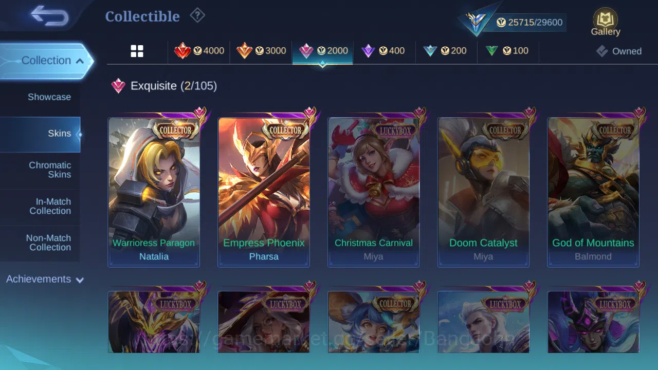 Mobile Legends: Bang Bang Accounts Hero 81 | skin 120 | cc natalia | cc pharsa | ligh image 6